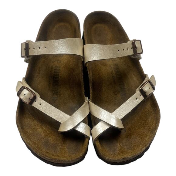 Birkenstock Miyari Rare Graceful Pearl Toe Loop Sandals Women’s 7/38 Germany - Picture 1 of 10